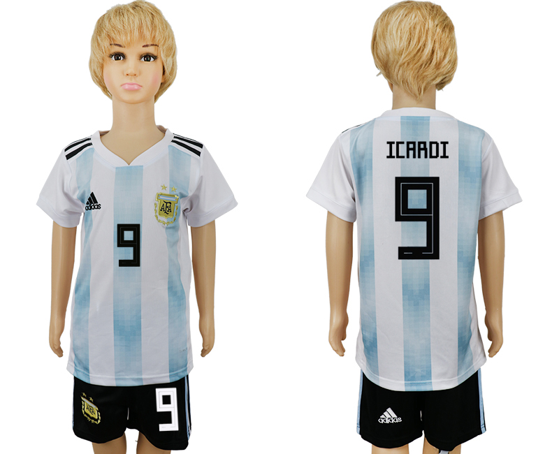 2018 World Cup Children football jersey ARGENTINA CHIRLDREN #9 I